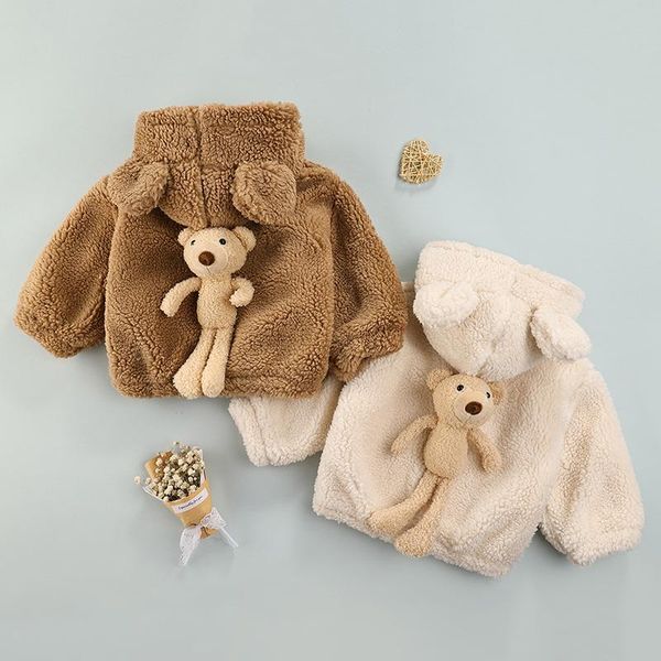jackets toddler baby fleece jacket fashion long sleeve solid color hoodie coat with bear doll, Blue;gray
jackets toddler baby fleece jacket fashion long sleeve solid color hoodie coat with bear doll, Blue;gray