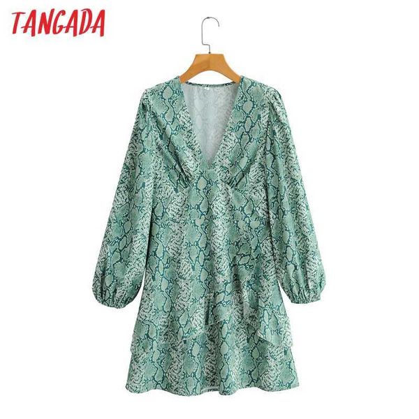 tangada fashion women snake print v neck dress lantern long sleeve high street ladies mini dress sy202 210609, Black;gray
tangada fashion women snake print v neck dress lantern long sleeve high street ladies mini dress sy202 210609, Black;gray