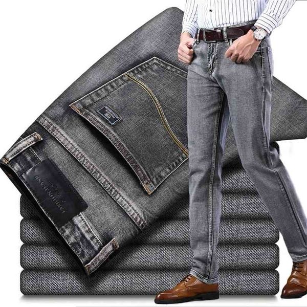 men's jeans autumn denim pants slim straight dark blue regular fit leisure long trousers famous brand jean men hombre 210716
men's jeans autumn denim pants slim straight dark blue regular fit leisure long trousers famous brand jean men hombre 210716