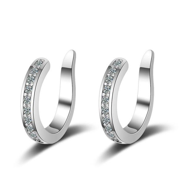 clip-on & screw back european and american simple no pierced earrings with zircon ear bone clip fashion design personality jewelry brincos, Silver
clip-on & screw back european and american simple no pierced earrings with zircon ear bone clip fashion design personality jewelry brincos, Silver