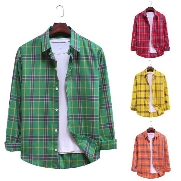 men's casual print plaid spring long sleeve button shirt blouse slim fit cotton shirts clothing korean trendy handsome, White;black
men's casual print plaid spring long sleeve button shirt blouse slim fit cotton shirts clothing korean trendy handsome, White;black