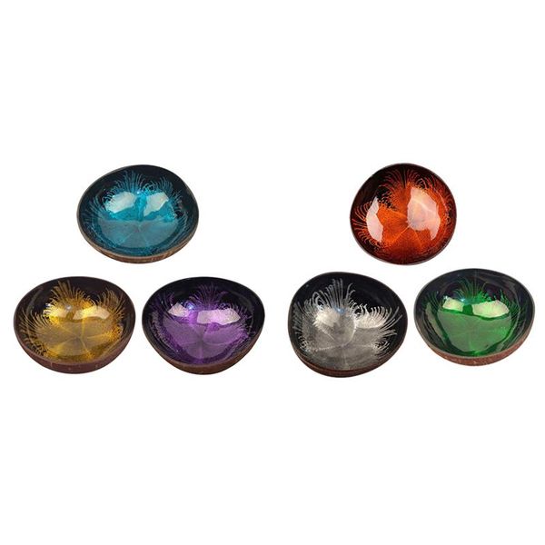 promotion 6 pack natural coconut shell bowl storage candy container nuts holder gold+purple+blue & green+silver+red decorative objects figu
promotion 6 pack natural coconut shell bowl storage candy container nuts holder gold+purple+blue & green+silver+red decorative objects figu