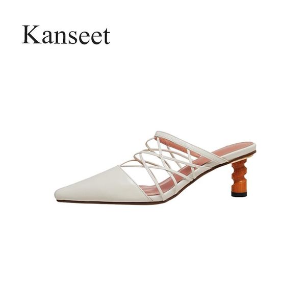 kanseet 2021 arrival style women shoes summer genuine leather mules handmade fashion design black beige high heels slippers
kanseet 2021 arrival style women shoes summer genuine leather mules handmade fashion design black beige high heels slippers