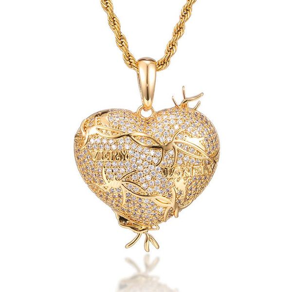 pendant necklaces hip hop claw setting 5a+ cubic zirconia bing iced out very lonely heart pendants necklace for men rapper jewelry gift, Silver
pendant necklaces hip hop claw setting 5a+ cubic zirconia bing iced out very lonely heart pendants necklace for men rapper jewelry gift, Silver