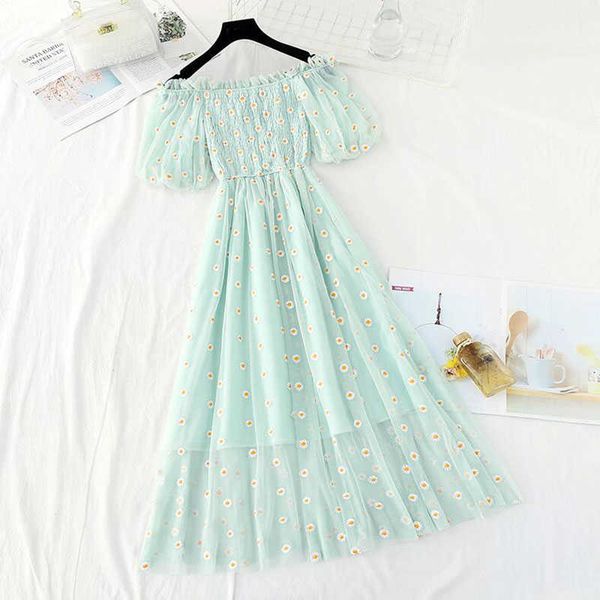 small daisies embroidery mesh dresses women 2021 off the shoulder french vintage party ruffle dresses elegant vestidos y0603, Black;gray
small daisies embroidery mesh dresses women 2021 off the shoulder french vintage party ruffle dresses elegant vestidos y0603, Black;gray