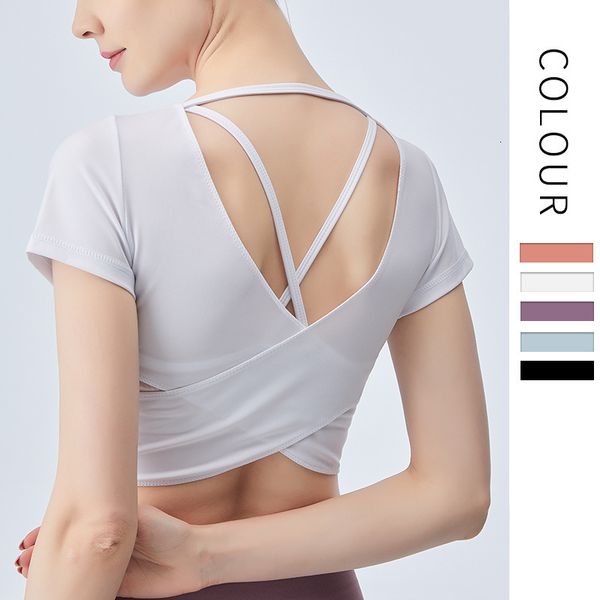 with messenger bags yogawear yoga breast ins pad tight open navel short sleeve t-shirt women's fast dry running fitness suit, Gray
with messenger bags yogawear yoga breast ins pad tight open navel short sleeve t-shirt women's fast dry running fitness suit, Gray