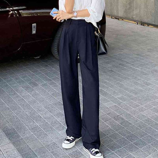 women's pants & capris retro straight wide leg brown vintage female korean high waist casual long navy blue white beige trousers 8l5n, Black;white
women's pants & capris retro straight wide leg brown vintage female korean high waist casual long navy blue white beige trousers 8l5n, Black;white