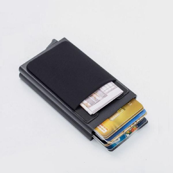 card holders double aluminum box wallet with elasticity back pouch id rfid mini automatic up bank case, Brown;gray
card holders double aluminum box wallet with elasticity back pouch id rfid mini automatic up bank case, Brown;gray