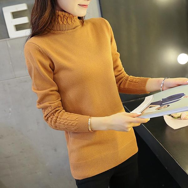 women's sweaters winter dress korean all-match thick solid turtleneck sweater hedging twist female head, White;black
women's sweaters winter dress korean all-match thick solid turtleneck sweater hedging twist female head, White;black