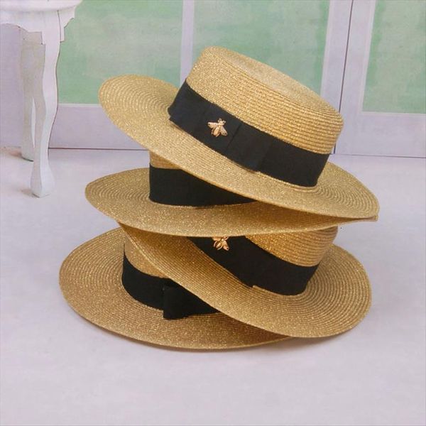summer honeybee womens straw beach sun hats girls hat outdoor flat fedoras travel top, Blue;gray
summer honeybee womens straw beach sun hats girls hat outdoor flat fedoras travel top, Blue;gray