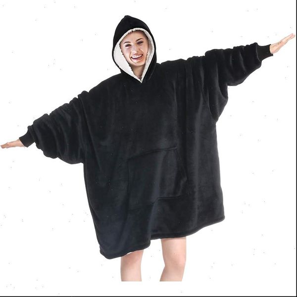winter oversized giant coat women hoodies soft blanket with sleeve warm robe fleece tv, Black
winter oversized giant coat women hoodies soft blanket with sleeve warm robe fleece tv, Black