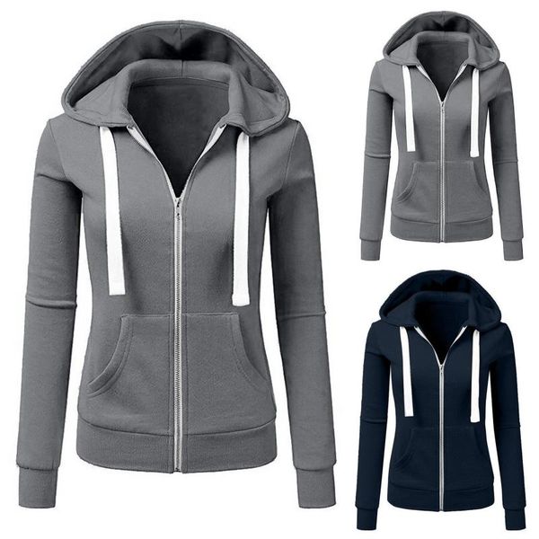 women's hoodies & sweatshirts women autumn winter outdoor sport solid color casual pockets zipper sports coat hooded 2021 t6, Black
women's hoodies & sweatshirts women autumn winter outdoor sport solid color casual pockets zipper sports coat hooded 2021 t6, Black