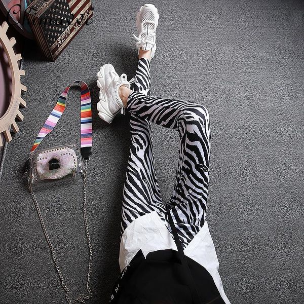 women's leggings 2021 spring thin outerwear high waist fashion zebra pattern contrast color trousers black/white striped pants
women's leggings 2021 spring thin outerwear high waist fashion zebra pattern contrast color trousers black/white striped pants