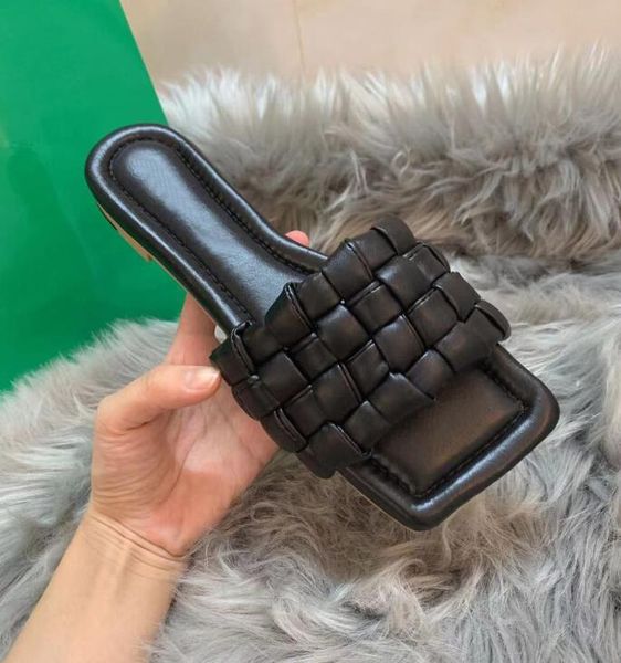 luxury designer women slippers flat heels soft leather weaving mules squared sole sandals summer fashion beach party slipper with box size 3, Black
luxury designer women slippers flat heels soft leather weaving mules squared sole sandals summer fashion beach party slipper with box size 3, Black