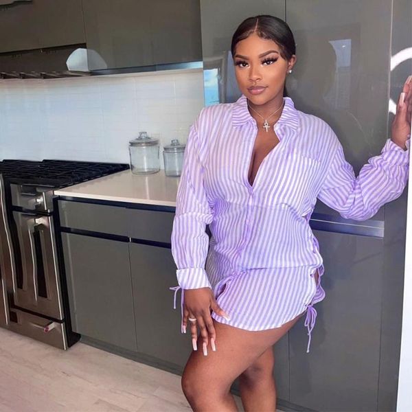 casual dresses rmsfe 2021 women's long sleeve lapel fashion personalized drawstring woven stripe open shirt dress, Black;gray
casual dresses rmsfe 2021 women's long sleeve lapel fashion personalized drawstring woven stripe open shirt dress, Black;gray