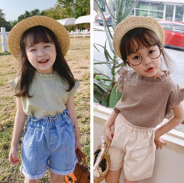 girls plaid shirt summer cotton fashion blouse 1-6t qa36 shirts, White;black
girls plaid shirt summer cotton fashion blouse 1-6t qa36 shirts, White;black