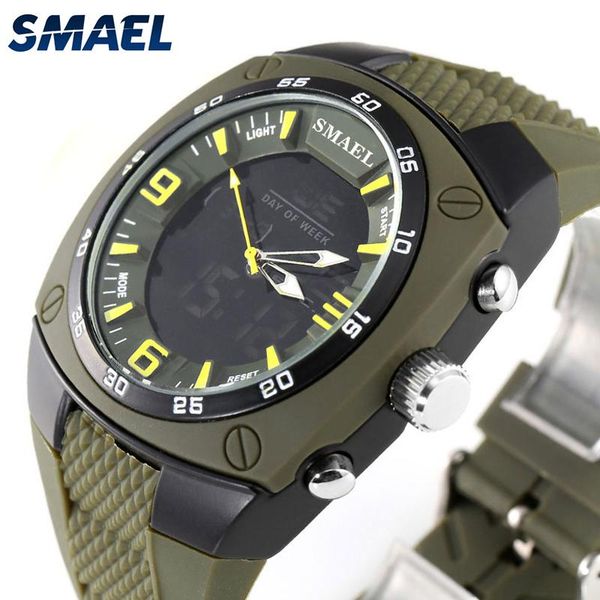 wristwatches smael 9060 digital sport watches chronograph 30m waterproof quartz men watch relogio masculino men's dual display military, Slivery;brown
wristwatches smael 9060 digital sport watches chronograph 30m waterproof quartz men watch relogio masculino men's dual display military, Slivery;brown