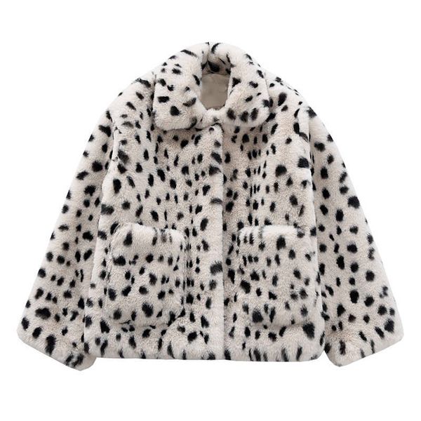 perhaps u women beige faux fur coat outwear button warm thick turn down collar pocket leopard c0368 210529, Black
perhaps u women beige faux fur coat outwear button warm thick turn down collar pocket leopard c0368 210529, Black