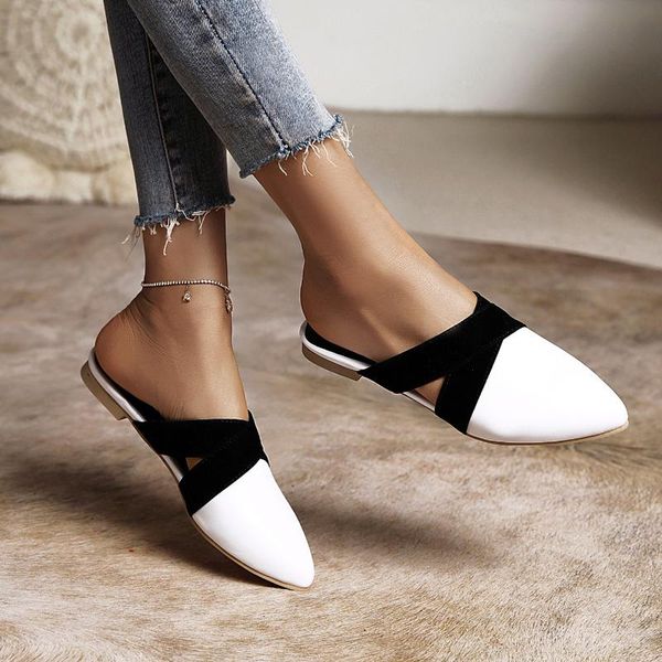 slippers flock low hoof heels fretwork pu rubber fabric basic, Black
slippers flock low hoof heels fretwork pu rubber fabric basic, Black