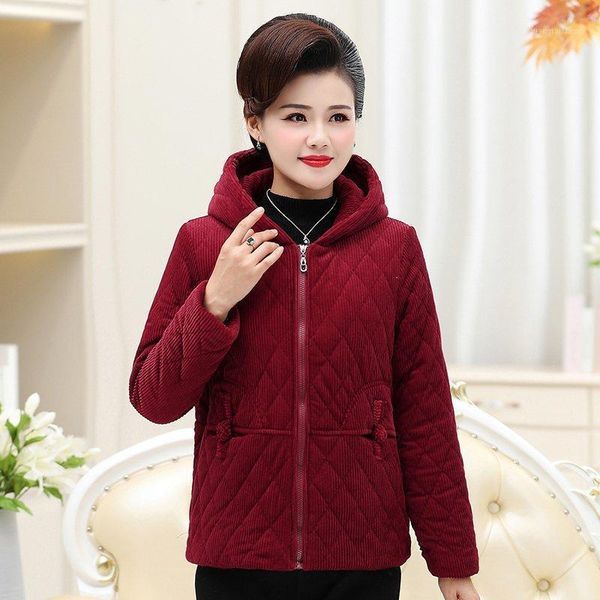 women's down & parkas winter cotton jacket middle age elderly women coat mother clothing corduroy thick wadded plus size 5xl, Black
women's down & parkas winter cotton jacket middle age elderly women coat mother clothing corduroy thick wadded plus size 5xl, Black