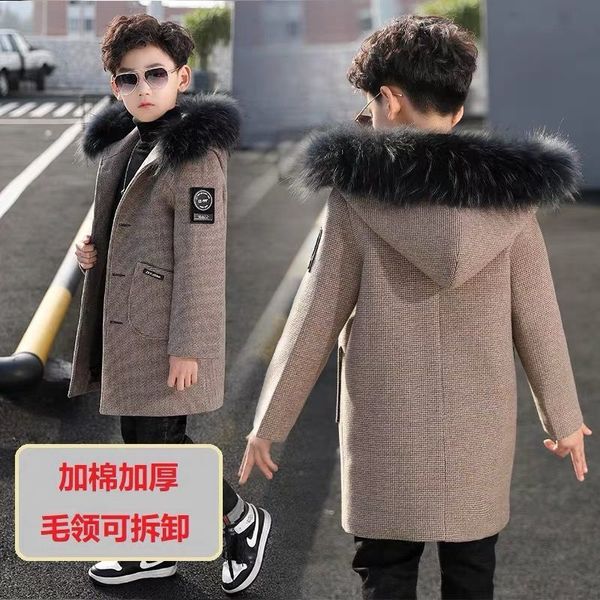 boys' woolen coat 2021 autumn winter new boys' cashmere plus cotton thickened wool tweed chinese and children's korean versio, Black
boys' woolen coat 2021 autumn winter new boys' cashmere plus cotton thickened wool tweed chinese and children's korean versio, Black