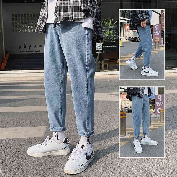 jeans 2021 spring and summer fashion brand loose solid color washed men's casual pants large harlan, Blue
jeans 2021 spring and summer fashion brand loose solid color washed men's casual pants large harlan, Blue
