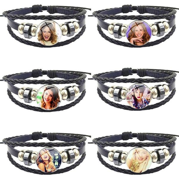 charm bracelets violetta for women jewellery retro style jewelry with plated glass cabochon black leather bracelet bangle, Golden;silver
charm bracelets violetta for women jewellery retro style jewelry with plated glass cabochon black leather bracelet bangle, Golden;silver