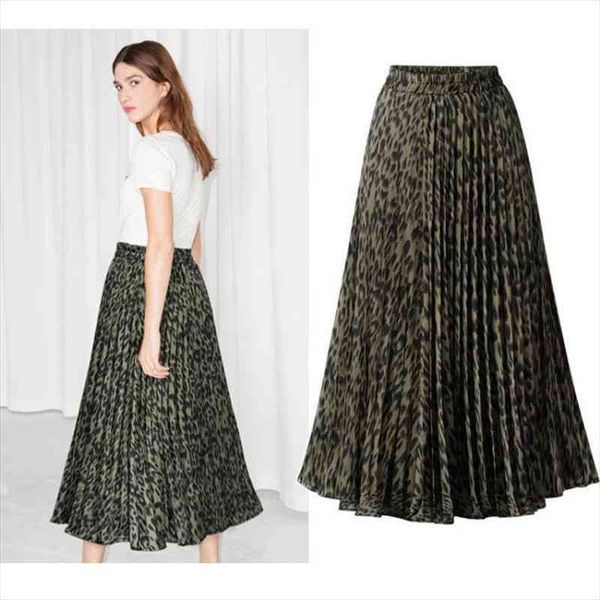 leopard print floral chiffon skirt loose and thin leopard print big swing pleated skirt fashion seaside vacation, Black
leopard print floral chiffon skirt loose and thin leopard print big swing pleated skirt fashion seaside vacation, Black