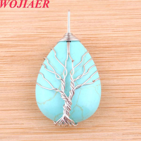 wojiaer tree of life turquoise water drop twining pendant necklace chain silver colors collier elegant jewelry gifts do9096
wojiaer tree of life turquoise water drop twining pendant necklace chain silver colors collier elegant jewelry gifts do9096