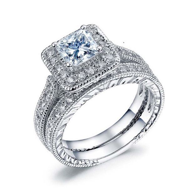 square diamond ring 2pcs/set princess engagement rings for women wedding jewelry wedding rings accessory size 6-10, Slivery;golden
square diamond ring 2pcs/set princess engagement rings for women wedding jewelry wedding rings accessory size 6-10, Slivery;golden