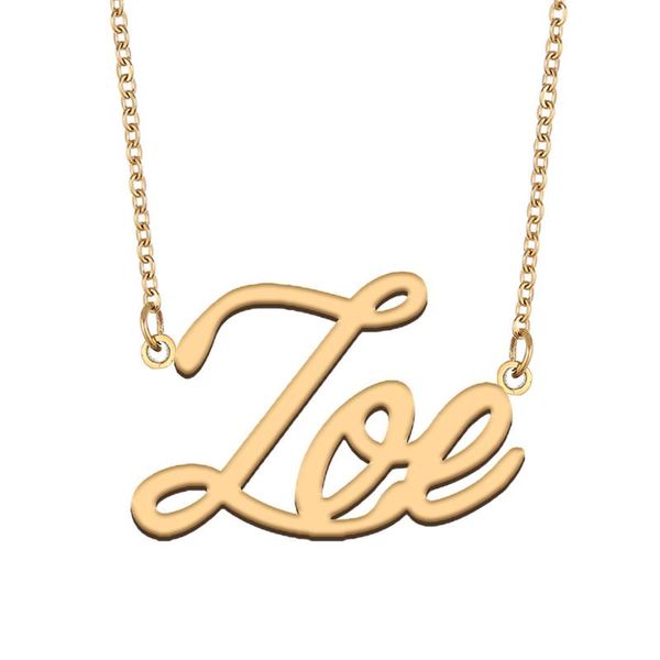 pendant necklaces zoe name necklace for women stainless steel jewelry 18k gold plated nameplate femme mother girlfriend gift, Silver
pendant necklaces zoe name necklace for women stainless steel jewelry 18k gold plated nameplate femme mother girlfriend gift, Silver