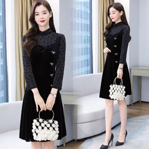 casual dresses 3xl plus size autumn winter vintage gold velvet vestidos 2021 women high street fashion dress office lady party black sexy, Black;gray
casual dresses 3xl plus size autumn winter vintage gold velvet vestidos 2021 women high street fashion dress office lady party black sexy, Black;gray