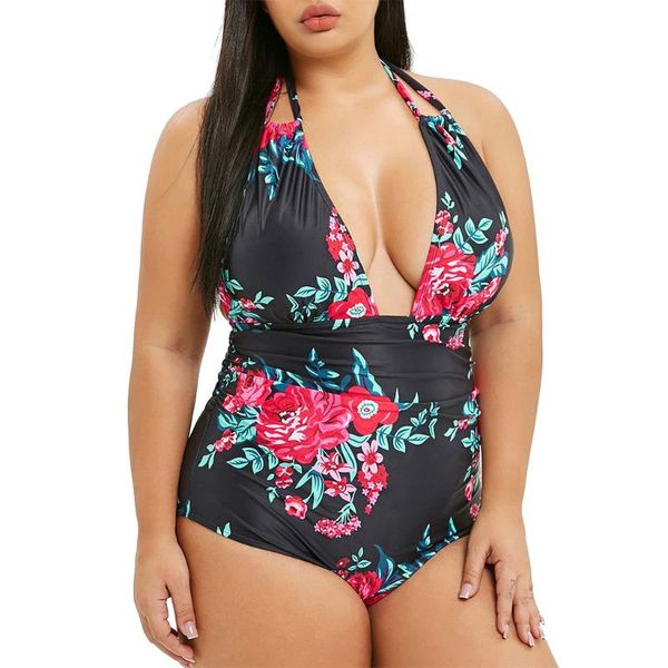 summer women bathing robe one piece padded swimwear plus size floral print open back swimsuit bikini large beach women's, White;black
summer women bathing robe one piece padded swimwear plus size floral print open back swimsuit bikini large beach women's, White;black