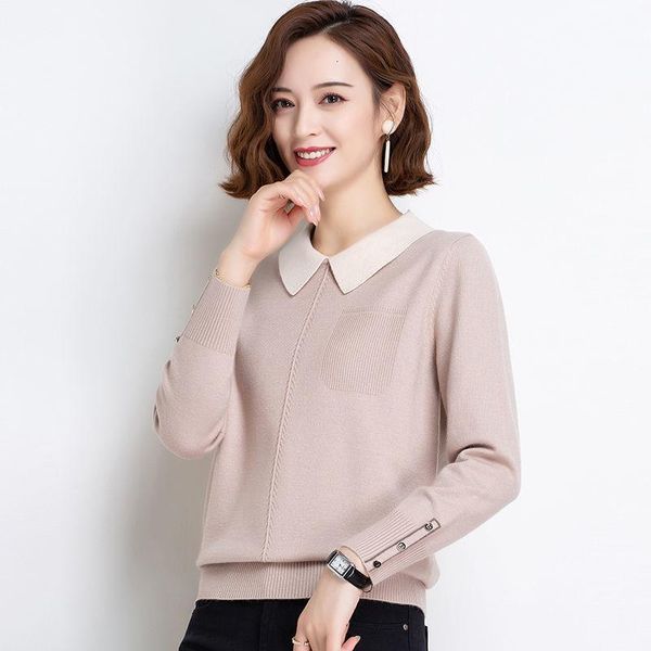 women's sweaters spring autumn style knitted pullover sweater women long sleeve turn-down collar zz1059 8jn3, White;black
women's sweaters spring autumn style knitted pullover sweater women long sleeve turn-down collar zz1059 8jn3, White;black