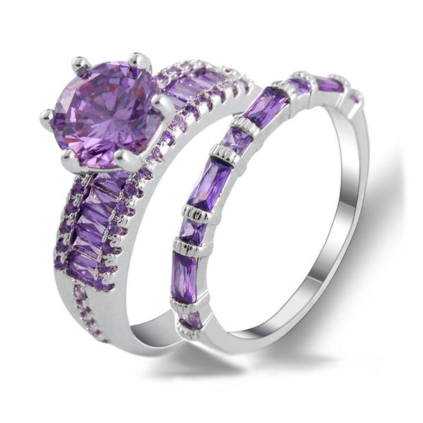 wedding rings hainon fashion 2 pcs/set purple crystal ring jewelry silver color for women engagement bridal sets, Slivery;golden
wedding rings hainon fashion 2 pcs/set purple crystal ring jewelry silver color for women engagement bridal sets, Slivery;golden