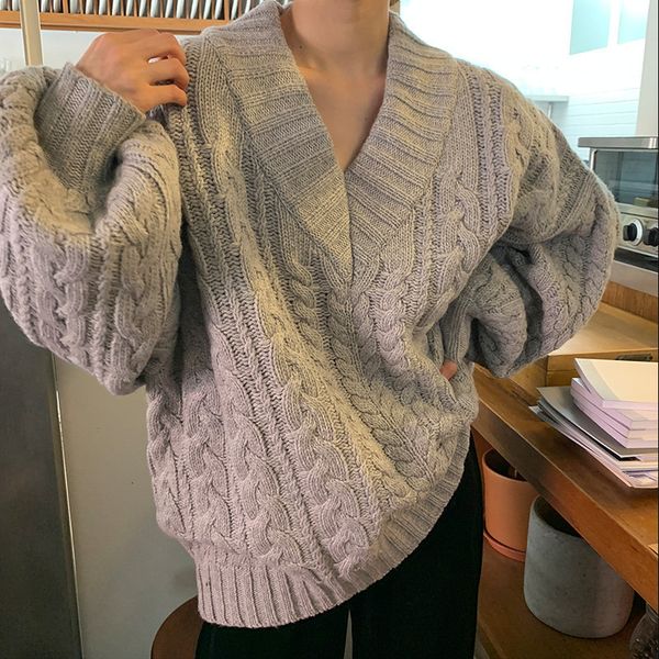 women's sweaters ins sweater knitted with korean style v-cleavage, woman's blouse chic, plain, loose, winter fashion yb37, White;black
women's sweaters ins sweater knitted with korean style v-cleavage, woman's blouse chic, plain, loose, winter fashion yb37, White;black