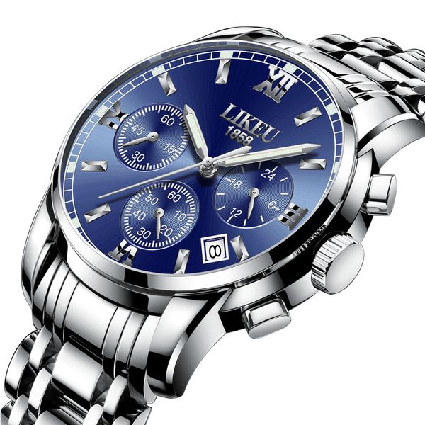watch men's automatic mechanical watch steel strip luminous waterproof quartz calendar, Slivery;brown
watch men's automatic mechanical watch steel strip luminous waterproof quartz calendar, Slivery;brown