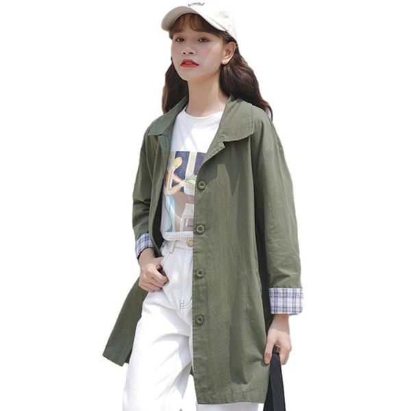 women's trench coats women denim jackets 2021 spring summer solid style shirts with pockets autumn female plus size loose thin coatsfc9, Tan;black
women's trench coats women denim jackets 2021 spring summer solid style shirts with pockets autumn female plus size loose thin coatsfc9, Tan;black