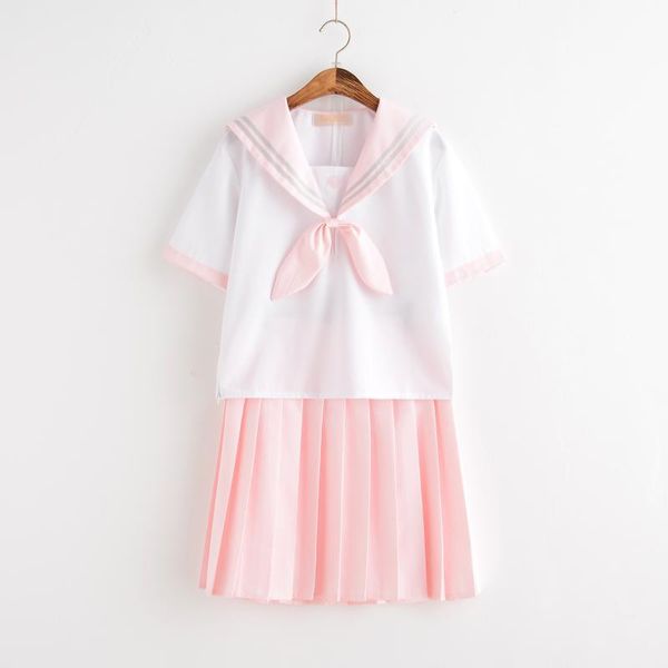 clothing sets sakura light pink japanese school uniform skirt jk class uniforms sailor suit college wind female students, White
clothing sets sakura light pink japanese school uniform skirt jk class uniforms sailor suit college wind female students, White
