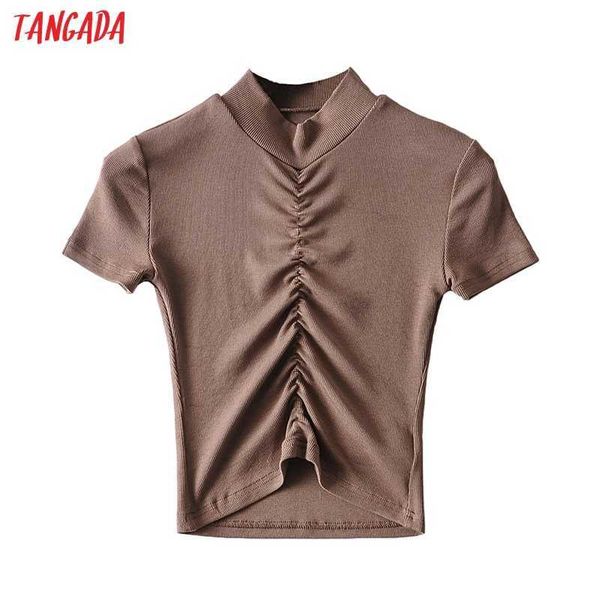 tangada women solid pleated turtleneck cotton t shirt short sleeve o neck tees ladies casual tee shirt 2b26 210609, White
tangada women solid pleated turtleneck cotton t shirt short sleeve o neck tees ladies casual tee shirt 2b26 210609, White