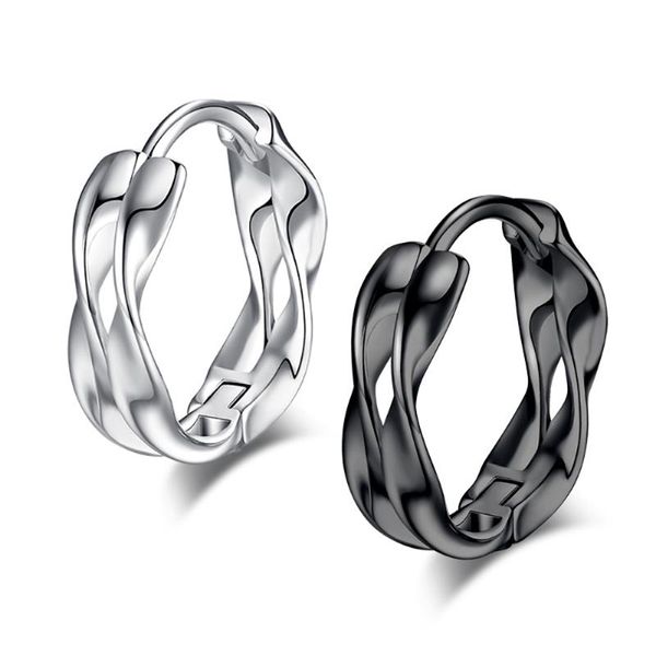 hoop & huggie custom earrings men's trendy personality wave hip hop trend boys ear jewelry gifts 1 pair, Golden;silver 
hoop & huggie custom earrings men's trendy personality wave hip hop trend boys ear jewelry gifts 1 pair, Golden;silver