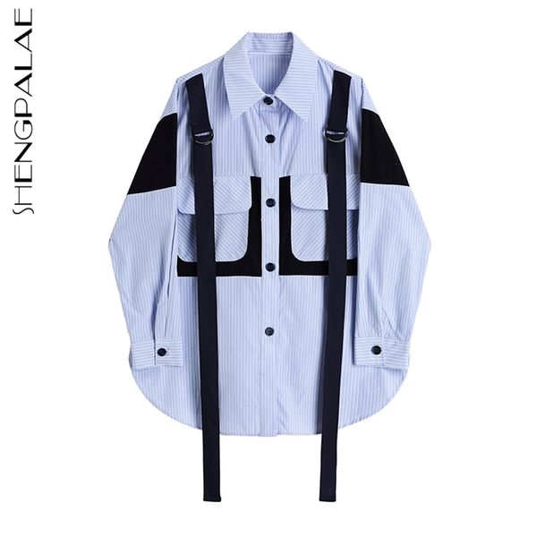 striped blouse women's spring lapel color contrast ribbon pocket single breasted long sleeve shirt 5c395 210427, White
striped blouse women's spring lapel color contrast ribbon pocket single breasted long sleeve shirt 5c395 210427, White