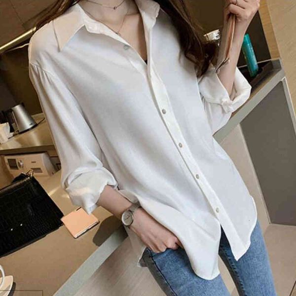 women's blouses & shirts irmã fara camisa de chiffon elegante, feminina primavera tamanho grande, blusa com botões para escritório, White
women's blouses & shirts irmã fara camisa de chiffon elegante, feminina primavera tamanho grande, blusa com botões para escritório, White