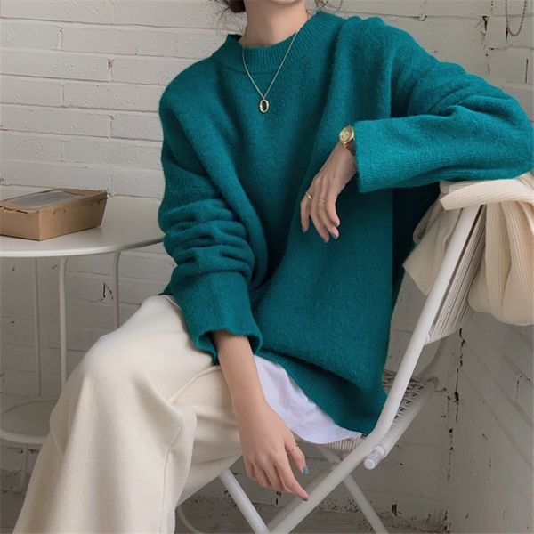 loose thicken streetwear outwear knitted casual o-neck vintage elegant solid long sleeve sweater sweaters 210421, White;black
loose thicken streetwear outwear knitted casual o-neck vintage elegant solid long sleeve sweater sweaters 210421, White;black