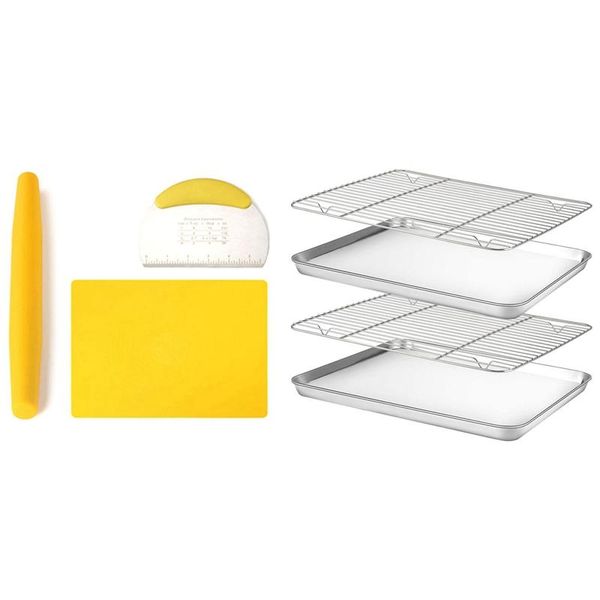 rolling pins & pastry boards baking sheet with rack set 3pcs pin dough mat thickness rings pizza pie kitchen tool kit
rolling pins & pastry boards baking sheet with rack set 3pcs pin dough mat thickness rings pizza pie kitchen tool kit
