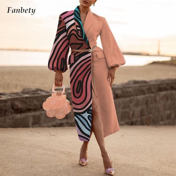 women's wool & blends women fashion turn-down collar abstract print woolen long coat 2021 vintage lantern sleeve loose warm overcoat la, Black
women's wool & blends women fashion turn-down collar abstract print woolen long coat 2021 vintage lantern sleeve loose warm overcoat la, Black