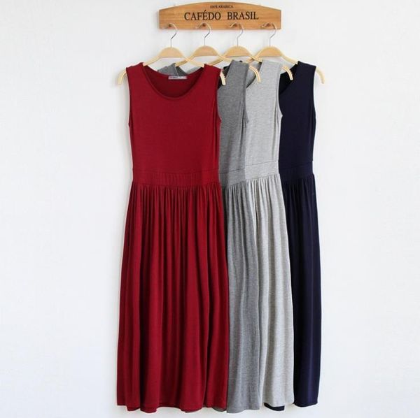 casual dresses summer dress 2021 elastic modal boho robe pleated women vestidos mujer o-neck sleeveless tank long, Black;gray
casual dresses summer dress 2021 elastic modal boho robe pleated women vestidos mujer o-neck sleeveless tank long, Black;gray