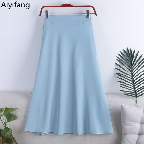 korean women's elegant work wear skirt spring summer ladies vintage solid long skirts elastic waist fashion a-line ol, Black
korean women's elegant work wear skirt spring summer ladies vintage solid long skirts elastic waist fashion a-line ol, Black