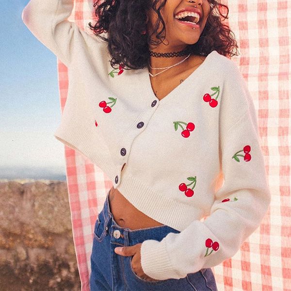 women's sweaters a cardigan knitted with cherry-print women's blouses, long sleeve, collar, casual cherry, clothes spring 8c3s, White;black
women's sweaters a cardigan knitted with cherry-print women's blouses, long sleeve, collar, casual cherry, clothes spring 8c3s, White;black