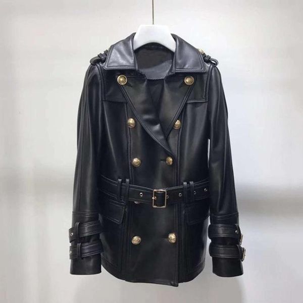 women's fur & faux coat windbreaker autumn female jacket turn-down collar clothes genuine leather fashion outerwear, Black
women's fur & faux coat windbreaker autumn female jacket turn-down collar clothes genuine leather fashion outerwear, Black